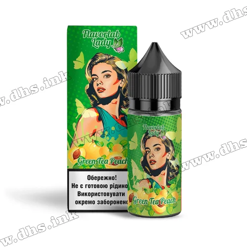 Набор для самозамеса Flavorlab Lady Salt 30 мл (50 мг) - Green Tea Peach (Зеленый Чай, Персик)